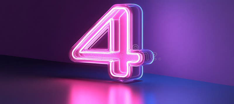 3d-иллюстрация. розовый неоновый светящийся текст на ярком фиолетовом и синем фоне иллюстрация вектора