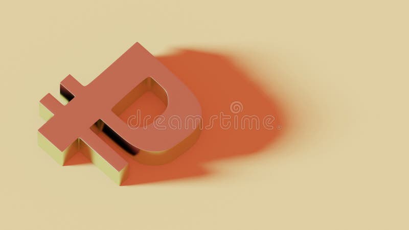 3d иллюстрация символа рубля иллюстрация штока