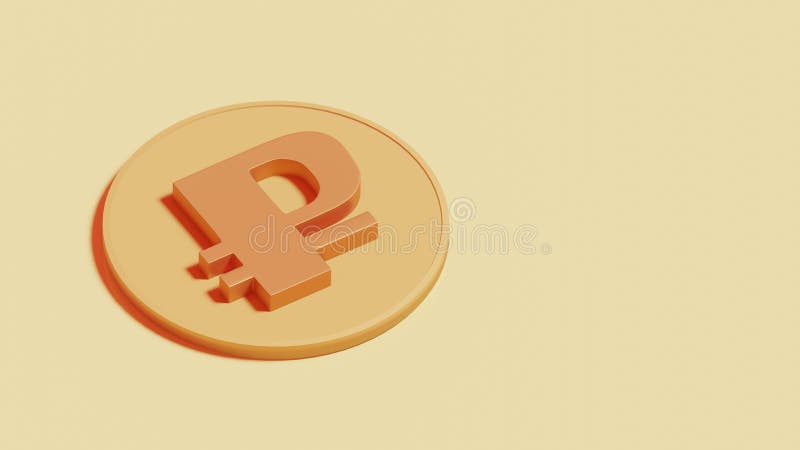 3d иллюстрация символа рубля иллюстрация штока