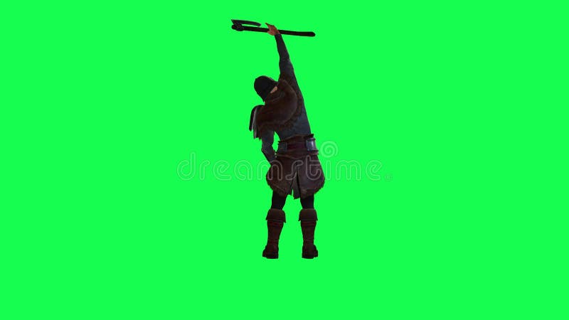 3d мультфильм о волке на зелёном экране, ожидающем и ходящем и поисковом иллюстрация вектора