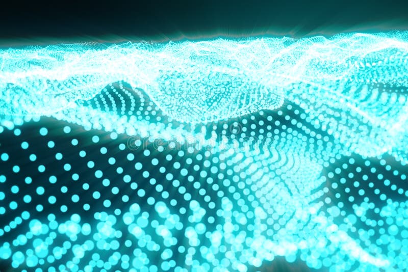 3d представляя голубую абстрактную цифровую форму волны на темной предпосылке, соединяясь точках и линиях, с световыми лучами бесплатная иллюстрация 3d представляя голубую абстрактную цифровую форму волны на темной предпосылке, соединяясь точках и линиях, с световыми лучами бесплатная иллюстрация