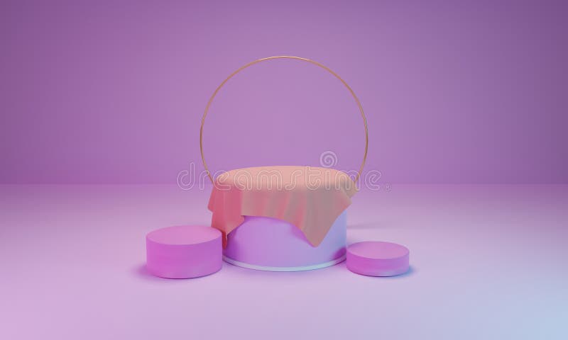 3d представляют подиум 3d продукта в пустой фон экрана иллюстрация штока