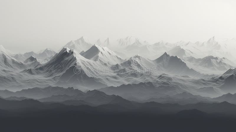 3d-рендеринг абстрактного горного фона. ландшафт с горами. аи иллюстрация штока