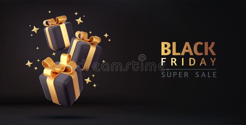 3d черная пятница иллюстрация вектора