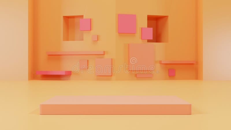 3d — renderowanie pustej podstawy. royalty ilustracja