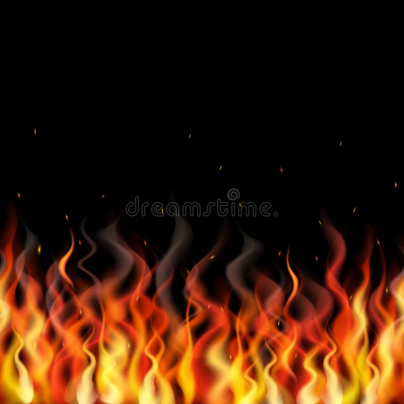Da chama sem emenda do fogo do vetor teste padrão horizontal no fundo branco ilustração stock Da chama sem emenda do fogo do vetor teste padrão horizontal no fundo branco ilustração stock
