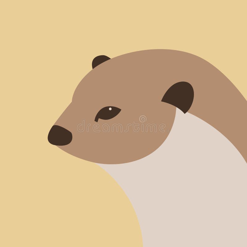 Da ilustração principal do vetor da lontra perfil liso do estilo ilustração royalty free Da ilustração principal do vetor da lontra perfil liso do estilo ilustração royalty free