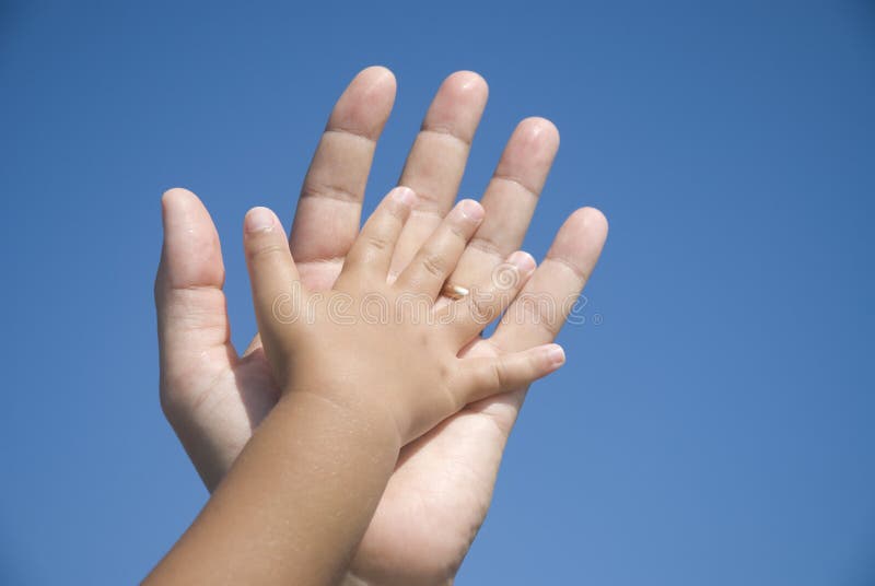 Familia Hands fotografía de archivo