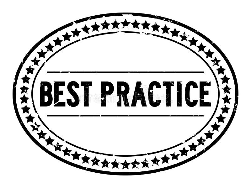 Da palavra preta da melhor prática do Grunge carimbo de borracha oval no fundo branco ilustração royalty free Da palavra preta da melhor prática do Grunge carimbo de borracha oval no fundo branco ilustração royalty free