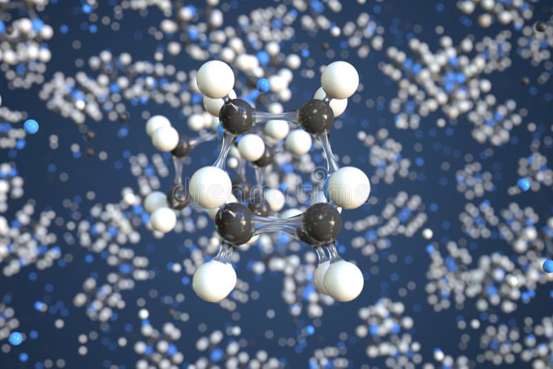 Dabco Molecule Made with Balls, Scientific Molecular Model. Chemical 3d