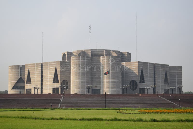 Dacca, Bangladesh, - 27 gennaio, 2019: Camera del parlamento nazionale, fotografia stock Dacca, Bangladesh, - 27 gennaio, 2019: Camera del parlamento nazionale, fotografia stock