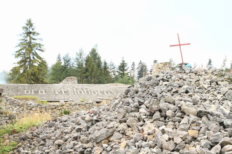 Dach dom na monasterze w Słowackim raju zdjęcia stock Dach dom na monasterze w Słowackim raju zdjęcia stock