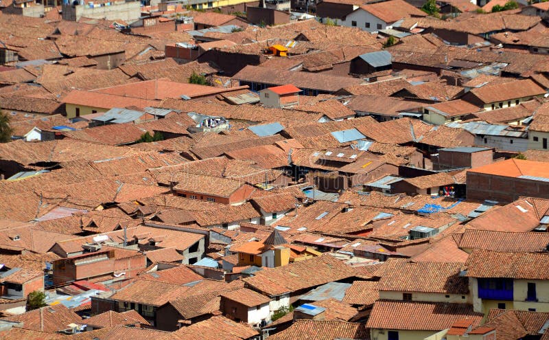 Dachowa cuzco szanta nakrywa grodzkiego widok