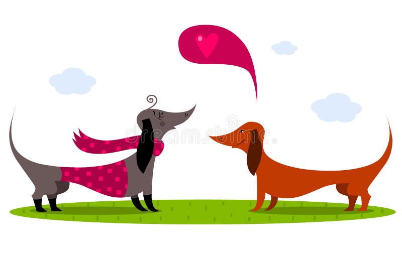 Dachshund Dogs royalty free illustration Dachshund Dogs royalty free illustration
