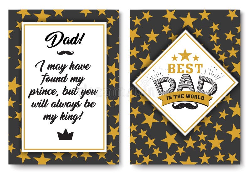 Download Dad Birthday Card With Words Of Love Stock Vector ...