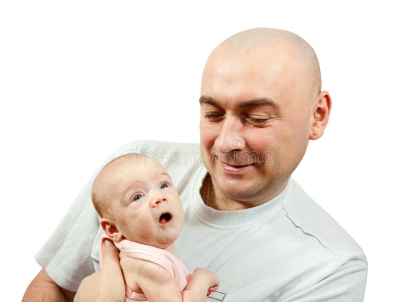 Dad loving his new baby stock image. Image of portrait - 17668591