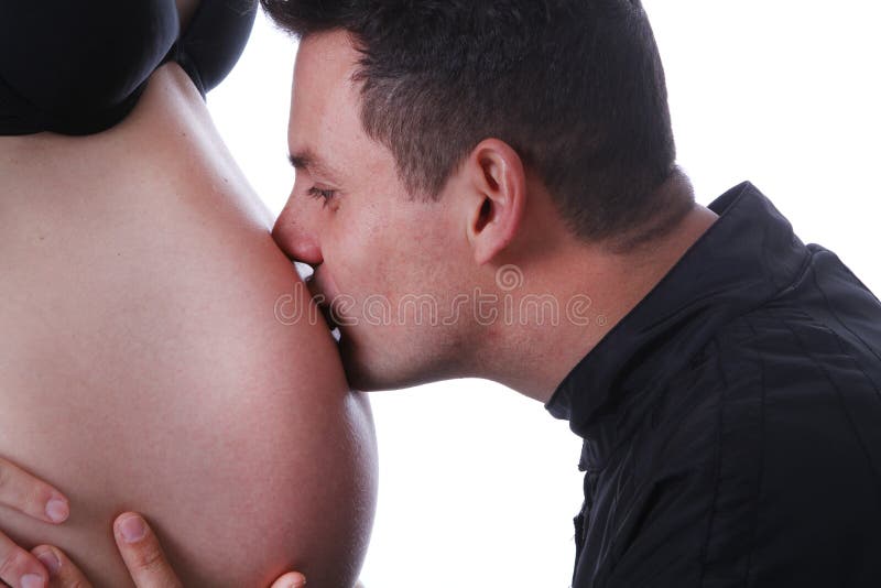 Daddy kissing the belly