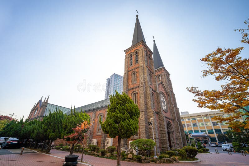 Daegu, Corea del Sud - 6 novembre 2019: Daegu Jeil Chiesa di Daeugu City, Corea del Sud fotografia stock