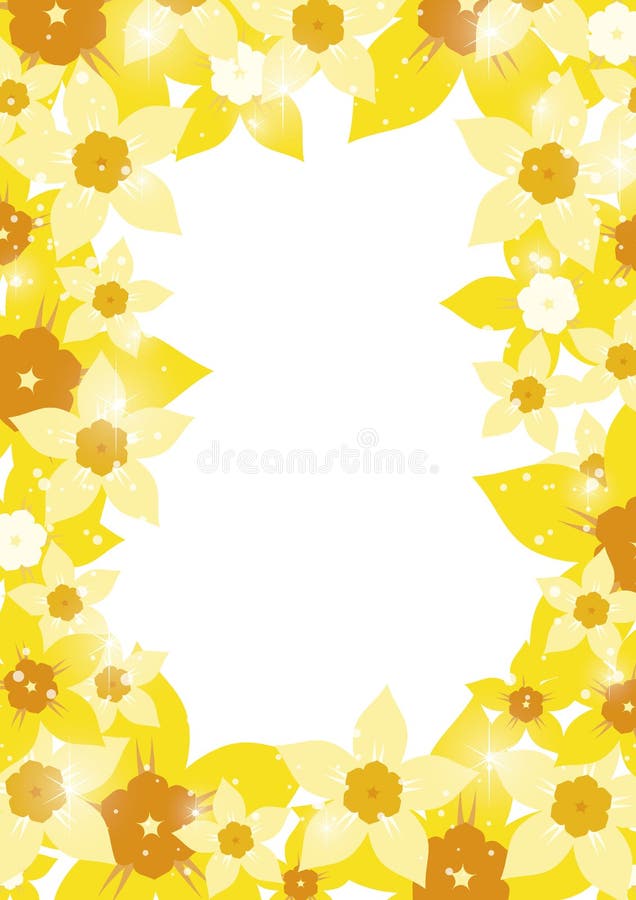 Daffodil border stock vector. Image of garden, vector 39028980