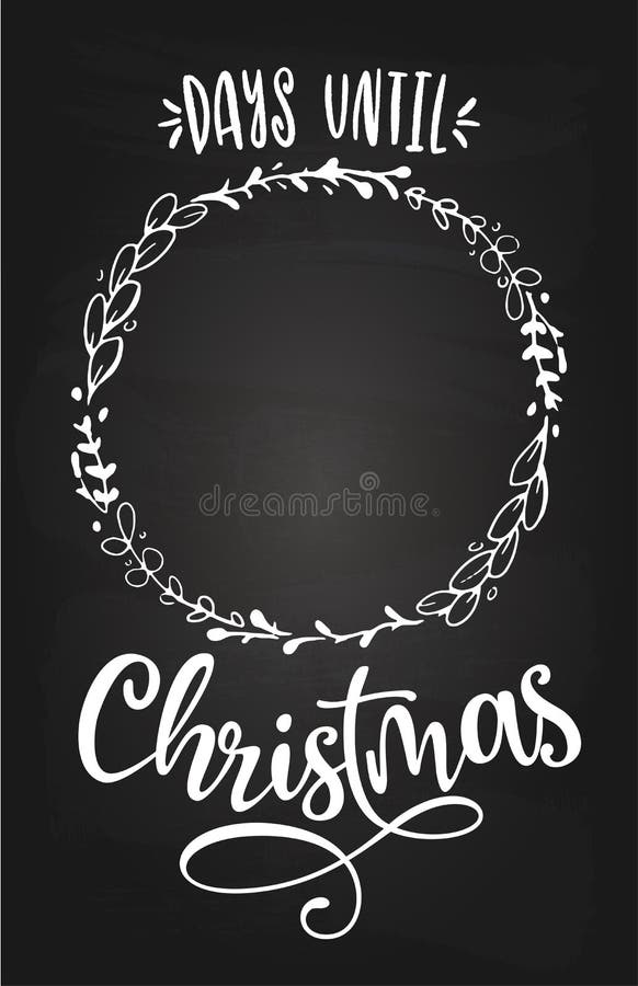 Dagar till jul Nedräkning för sammanslagning av Xmas Advent royaltyfri illustrationer