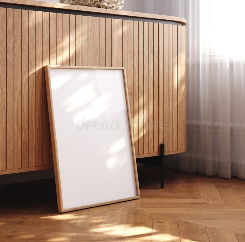 Dagens moderna rumsrenare minimalistisk inredning stock illustrationer