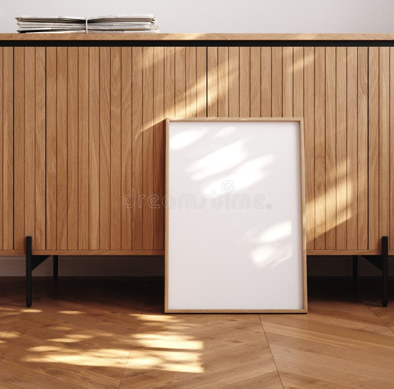 Dagens moderna rumsrenare minimalistisk inredning stock illustrationer
