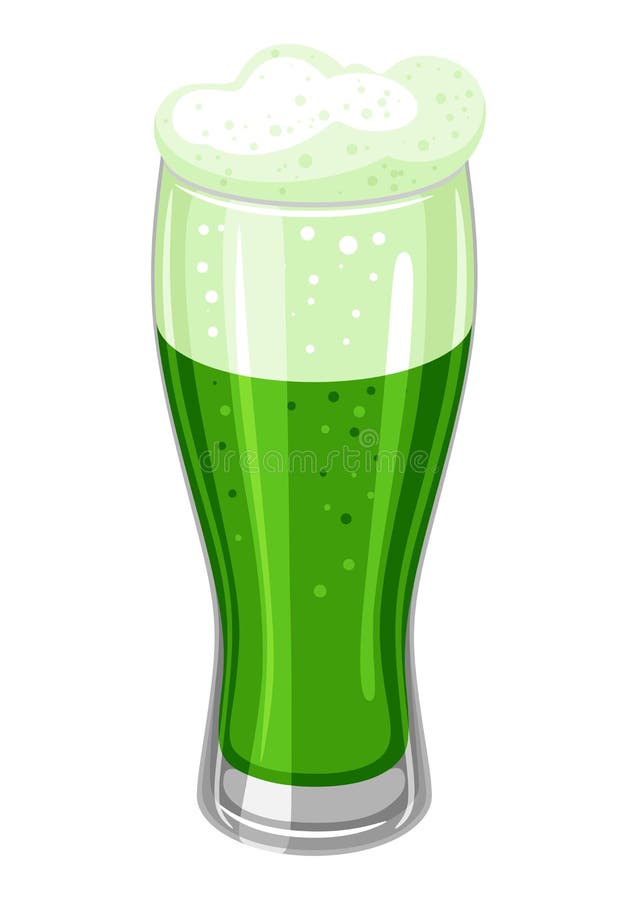 Dagillustration av helgon patricks. ale eller öl i glas. royaltyfri illustrationer