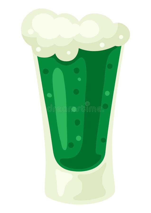 Dagillustration av helgon patricks. ale eller öl i glas. royaltyfri illustrationer