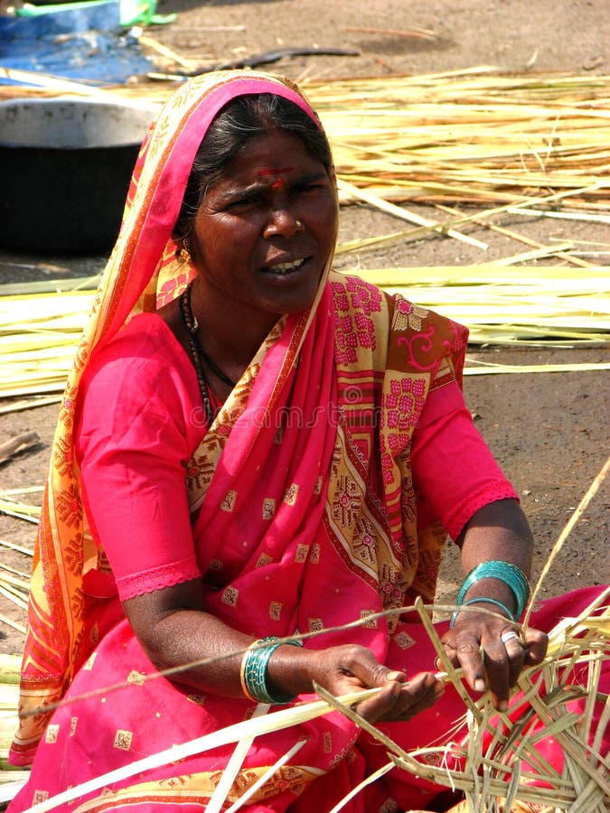 An Indian woman working for a living. An Indian woman working for a living