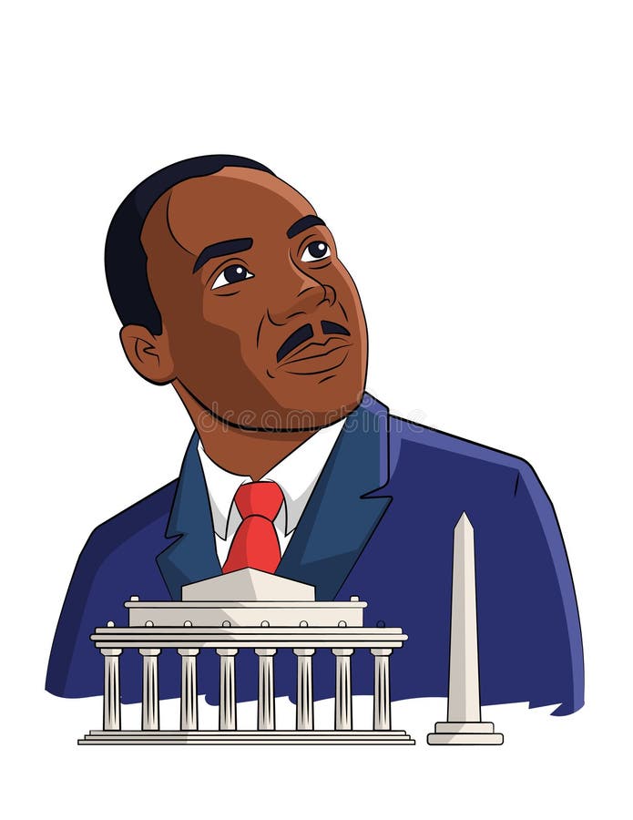 Cartoon vector of a Martin Luther King Day themed illustration. Cartoon vector of a Martin Luther King Day themed illustration