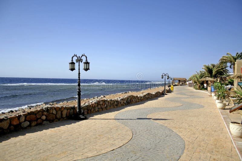 Dahab walkway, red sea beach