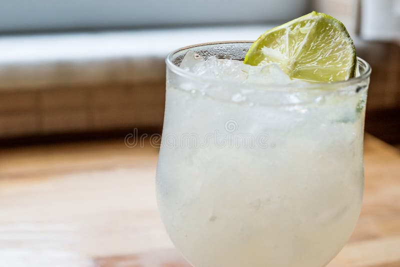 Daiquiri Cocktail with Lime and Crushed Ice. Stock Photo Image of