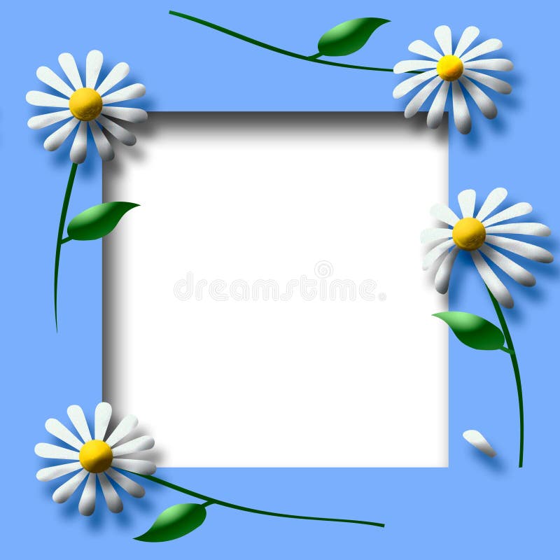 Daisy scrapbook frame