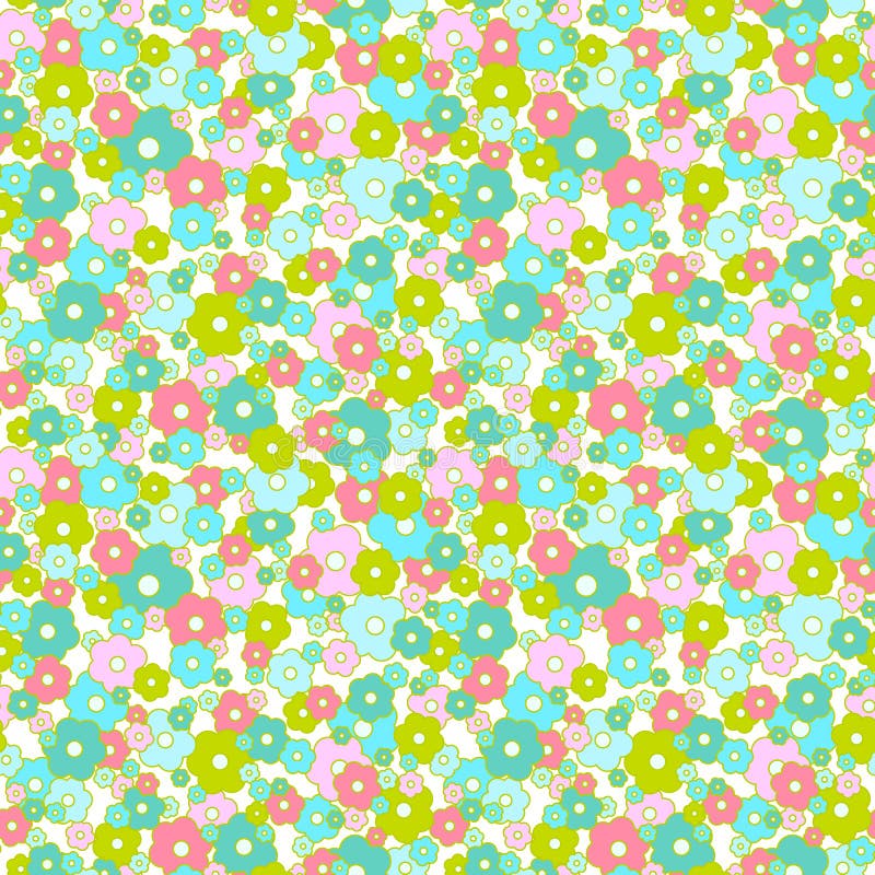 Daisy seamless pattern. vector illustration