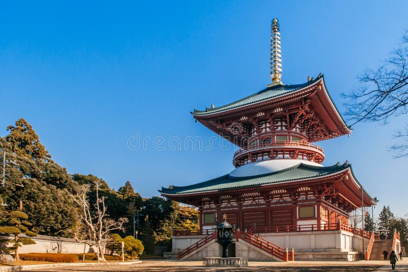 Daitouzaal van Narita San Shinsho ji tempel, Narita, Chiba, Japa stock afbeeldingen Daitouzaal van Narita San Shinsho ji tempel, Narita, Chiba, Japa stock afbeeldingen