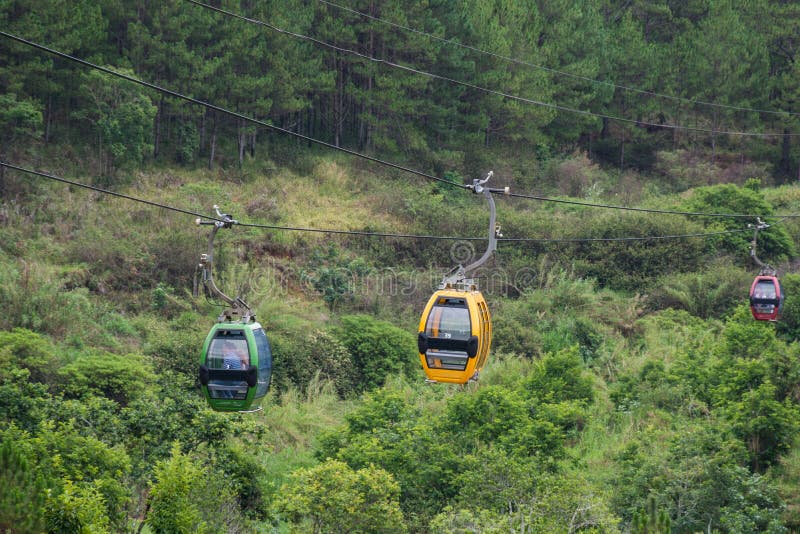 Dalat Cable Car Way at Robin Hill, Vietnam Stock Image Image of