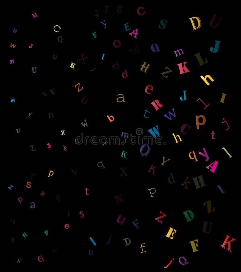 Dalend kleurrijk van het brieven Engels alfabet ontwerp als achtergrond vector illustratie Dalend kleurrijk van het brieven Engels alfabet ontwerp als achtergrond vector illustratie