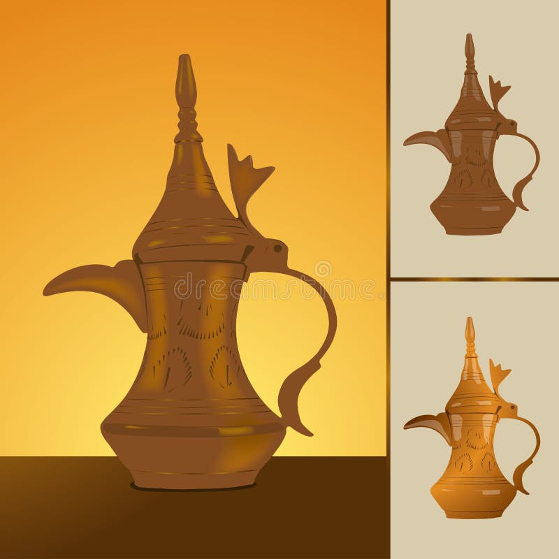 Dallah - il caffè arabo tradizionale illustrazione vettoriale Dallah - il caffè arabo tradizionale illustrazione vettoriale