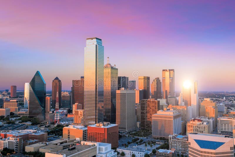 Dallas city skyline in USA