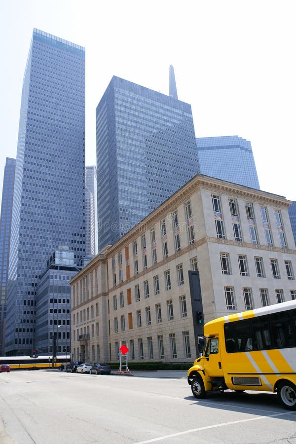 Dallas Downtown City Mirror Skyscraper Buildings Stock Image Image of