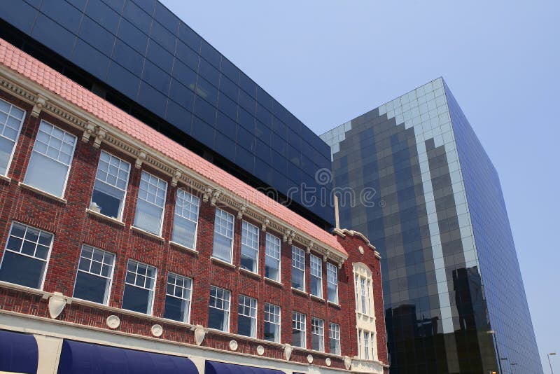 Dallas downtown city urban bulidings view royalty free stock photos