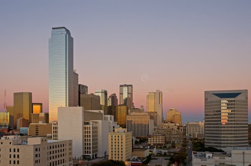 Dallas skyline at dusk royalty free stock images Dallas skyline at dusk royalty free stock images