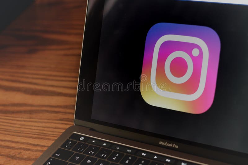 Dallas, Texas/ United States - 05/10/2018: Photograph of instagram logo on laptop screen.