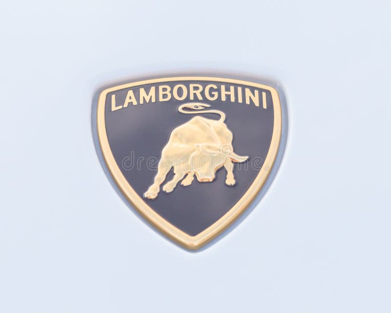 Close-up Lamborghini Logo on White Aventador Editorial Image - Image of  international, bull: 120811845