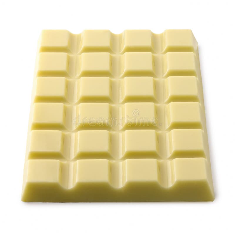 Dalle entière du chocolat blanc d'isolement sur le blanc Front View illustration libre de droits Dalle entière du chocolat blanc d'isolement sur le blanc Front View illustration libre de droits