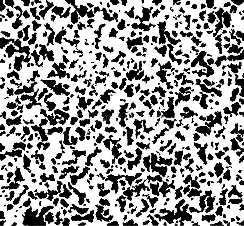 Dalmatian Mud Texture Vector Blot. Paint Pattern. White Animal Splash. Giraffe Inkblot Monochrome Ink. Seamless Dog Background.