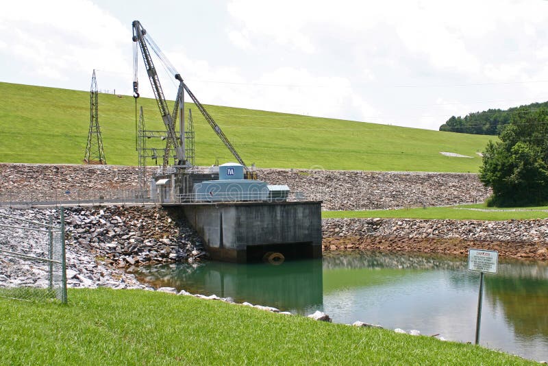 Dam at Lake Chatuge stock image. Image of energy, power 97562625