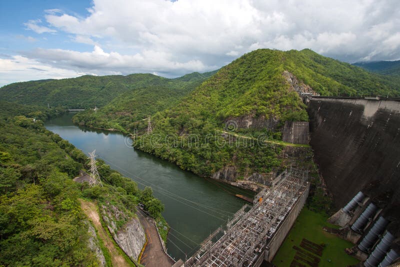 Dam in Thailand. stock image. Image of electrical, alternative 45258073