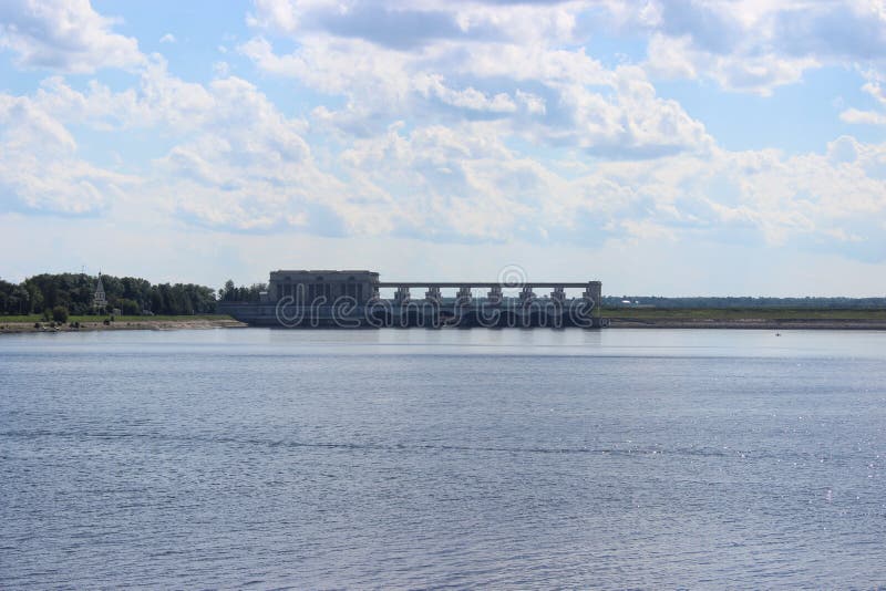 Volga River in Summer the Vicinity of the City of Ples, View from the
