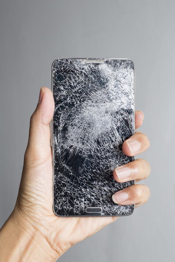 Damage smart phone screen stock photo. Image of screen - 125931504